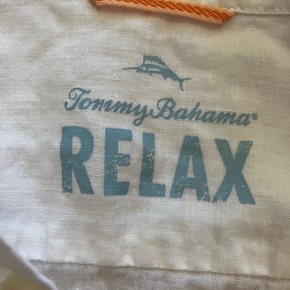 Tommy Bahama Relax White Linen Long Sleeve Button Down - Picture 6 of 10